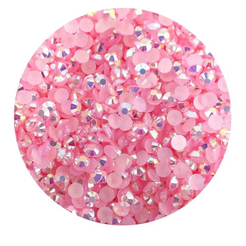 Großhandel 2 mm 3,0 mm 4,0 mm 5 mm 6 mm Flatback-Silberboden-Harz, nicht Hotfix-Strasssteine in Großpackung für DIY-Bastel-, Nagelkunst-Dekoration-42-SS30 6 mm 5000 Stück von QOVBD