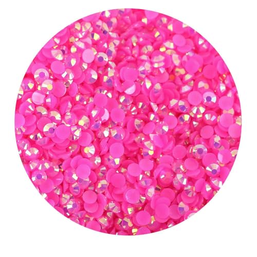 Großhandel 2 mm 3,0 mm 4,0 mm 5 mm 6 mm Flatback-Silberboden-Harz, nicht Hotfix-Strasssteine in Großpackung für DIY-Bastel-, Nagelkunst-Dekoration-44-SS20 5 mm 15000 Stück von QOVBD