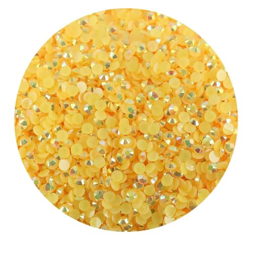 Großhandel 2 mm 3,0 mm 4,0 mm 5 mm 6 mm Flatback-Silberboden-Harz, nicht Hotfix-Strasssteine in Großpackung für DIY-Bastel-, Nagelkunst-Dekoration-53-SS30 6 mm 5000 Stück von QOVBD