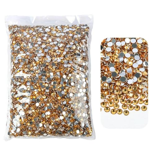 Großhandel 2 mm 3,0 mm 4,0 mm 5 mm 6 mm Flatback-Silberboden-Harz, nicht Hotfix-Strasssteine in Großpackung für DIY-Bastel- und Nagelkunst-Dekoration-14-SS6 2 mm 50000 Stück von QOVBD