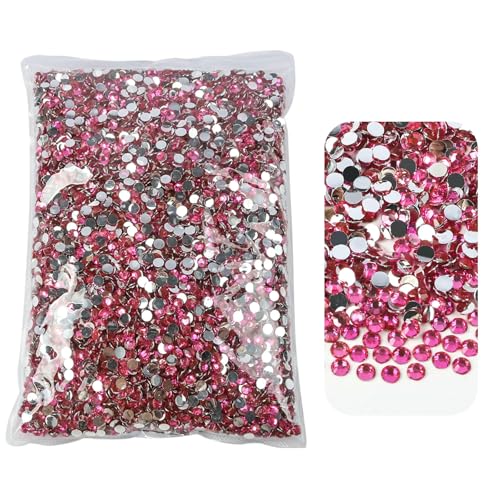Großhandel 2 mm 3,0 mm 4,0 mm 5 mm 6 mm Flatback-Silberboden-Harz, nicht Hotfix-Strasssteine in Großpackung für DIY-Bastel- und Nagelkunst-Dekoration-21-SS6 2 mm 50000 Stück von QOVBD