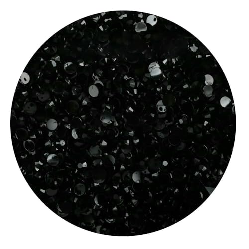 Großhandel 2 mm 3,0 mm 4,0 mm 5 mm 6 mm Flatback-Silberboden-Harz, nicht Hotfix-Strasssteine in Großpackung für DIY-Bastel- und Nagelkunst-Dekoration-27-SS30 6 mm 5000 Stück von QOVBD