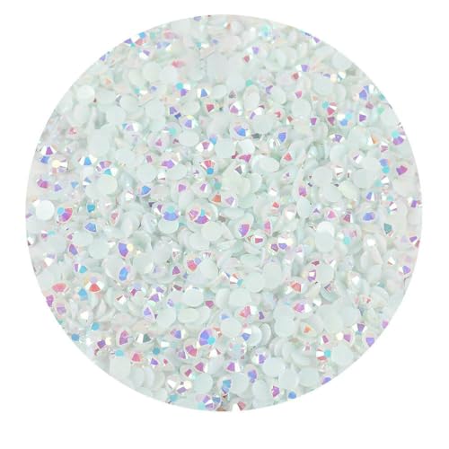 Großhandel 2 mm 3,0 mm 4,0 mm 5 mm 6 mm Flatback-Silberboden-Harz, nicht Hotfix-Strasssteine in Großpackung für DIY-Bastel- und Nagelkunst-Dekoration-41-SS16 4,0 mm 25000 Stück von QOVBD