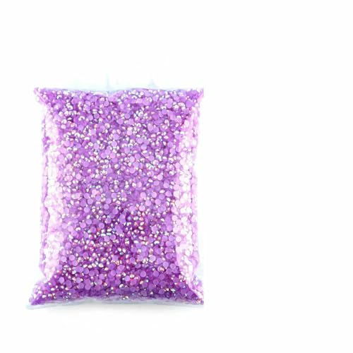 Großhandel Jelly Color AB Transparent AB 2 mm, 3,0 mm, 4,0 mm, 5 mm, 6 mm Facetten Flatback Harz Strass Nail Art Kleidung Dekoration-Heller Amethyst AB-5 mm S von QOVBD