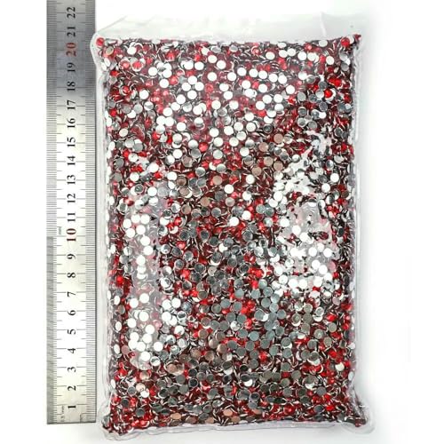 Großhandel in großen Mengen, Silber- und Gelee-Unterseite, Glitzerstein, nicht Hotfix-Strasssteine, flache Rückseite, Strass für DIY-Hochzeitsdekorationen, Siam, 2 mm SS6, 20.000 Stück von QOVBD
