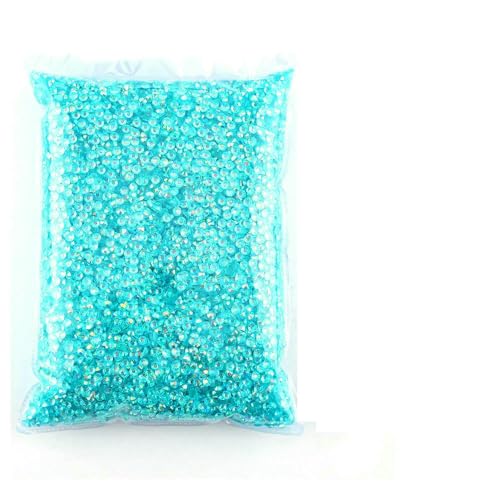 Großhandels-Großhandel, Jelly Color AB Transparent AB, 2 mm, 3,0 mm, 4,0 mm, 5 mm, 6 mm, Facetten, flache Rückseite, Harz-Strasssteine, Nagelkunst, Kleidungsdekoration, TM-Aquamarin, 3,0 mm SS10, 10 von QOVBD