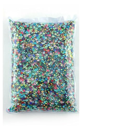 Großhandels-Jelly-Farbe AB, transparent, AB, 2 mm, 3,0 mm, 4,0 mm, 5 mm, 6 mm, Facetten, flache Rückseite, Harz-Strasssteine, Nagelkunst, Kleidungsdekoration, transparenter Mix AB, 3,0 mm SS10, 10.0 von QOVBD