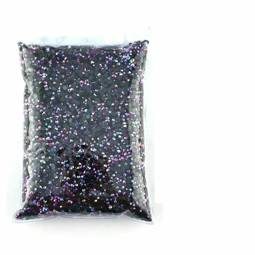 Großhandels-Jelly-Farbe AB Transparent AB 2 mm, 3,0 mm, 4,0 mm, 5 mm, 6 mm Facetten Flatback Harz Strass Nail Art Kleidung Dekoration-Jet AB (lila)-5 mm SS20- von QOVBD