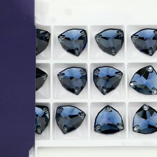K9 Glas-Strasssteine zum Aufnähen, Kristall, flache Rückseite, zum Nähen, für DIY-Taschen, Kleidungsstücke, Montana, 12 x 12 mm, 28 Stück K9 Glas-Strasssteine zum Aufnähen, Kristall, flache Rückseite, zum Nähen, für DIY-Taschen, Kleidungsstücke, Montana, 12 x 12 mm, 28 Stück von QOVBD
