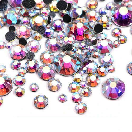 Klare Hotfix-Strasssteine, superhell, Glas-Strass, zum Aufbügeln, Kristall-Hotfix-Strasssteine für Stoffbekleidung, Advanced CrystalAB-SS5, 1440 Stück von QOVBD
