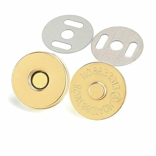 Magnetische Druckknöpfe, Verschlüsse, Knöpfe, Handtaschen, Geldbörsen, Geldbörsen, Basteltaschen, Teile, Zubehör, 14,0 mm, 18 mm-18 mm, golden, 50 Stück Magnetische Druckknöpfe, Verschlüsse, Knöpfe, Handtaschen, Geldbörsen, Geldbörsen, Basteltaschen, Teile, Zubehör, 14,0 mm, 18 mm-18 mm, golden, 50 Stück von QOVBD