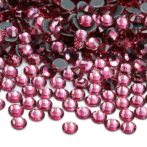 Mehrfarbige SS6-SS30 Glaskristall-Hotfix-Strasssteine zum Aufbügeln, flache Rückseite, für DIY-Nagelkunst, Stoff, Kleidung, Dekoration, Rose, SS12, 1440 Stück Mehrfarbige SS6-SS30 Glaskristall-Hotfix-Strasssteine zum Aufbügeln, flache Rückseite, für DIY-Nagelkunst, Stoff, Kleidung, Dekoration, Rose, SS12, 1440 Stück von QOVBD