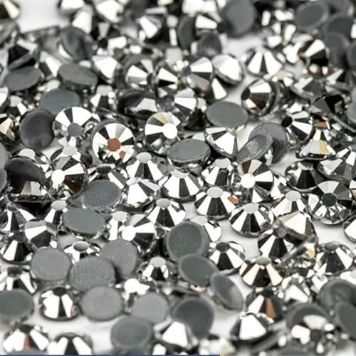 Mehrfarbige SS6-SS30 Glaskristall-Hotfix-Strasssteine zum Aufbügeln, flache Rückseite, für DIY-Nagelkunst, Stoff- und Kleidungsdekoration, 066 Labrador-SS12, 1440 Stück von QOVBD