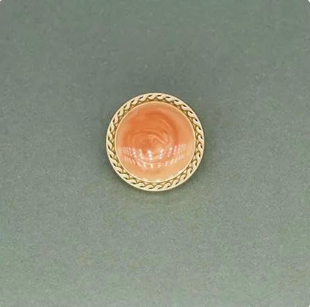 Metallknöpfe mit goldenen Perlen, 15/20/25 mm, für Vintage-Anzüge, Mäntel, Kleider, Knöpfe, Kleidung, Nähen, Kleidungsstücke, Zubehör, B025-orange-25 mm, 12 Stück von QOVBD