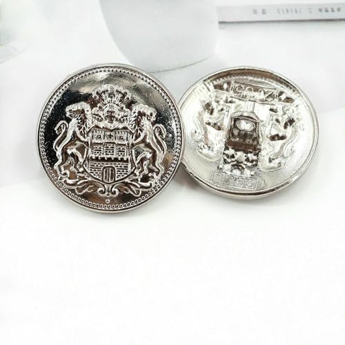 Metallknopf 10 Teile/los Gold Farbe 15/18/20/22/25mm Pullover Mantel Dekoration Hemdknopf Zubehör DIY JS-0598-JS-0601-20mm von QOVBD