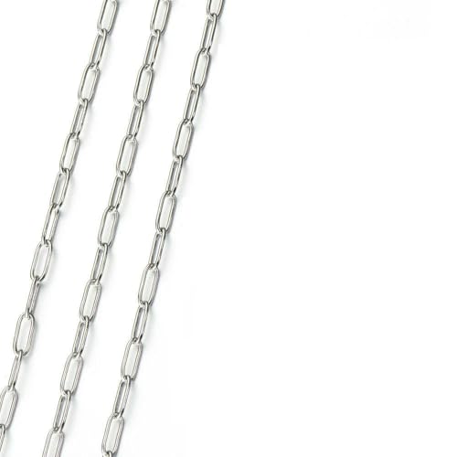 Meter/1 Meter Edelstahlkette Goldfarbene Ketten für Armband, Halskette, Schmuckherstellung, DIY-Befunde, Großhandel-B-2,5 mm-ST-2 Meter Meter/1 Meter Edelstahlkette Goldfarbene Ketten für Armband, Halskette, Schmuckherstellung, DIY-Befunde, Großhandel-B-2,5 mm-ST-2 Meter von QOVBD