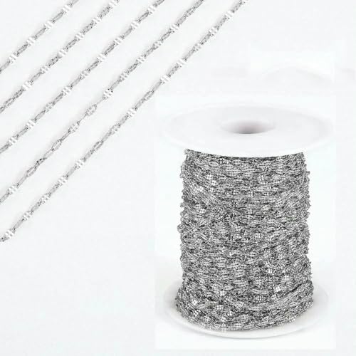 Meter/1 Meter Edelstahlkette Goldfarbene Ketten für Armband, Halskette, Schmuckherstellung, DIY-Zubehör, Großhandel-N-2x4,0 mm-ST-2 Meter Meter/1 Meter Edelstahlkette Goldfarbene Ketten für Armband, Halskette, Schmuckherstellung, DIY-Zubehör, Großhandel-N-2x4,0 mm-ST-2 Meter von QOVBD