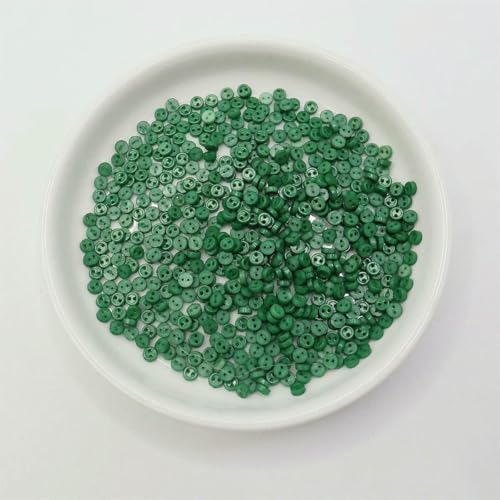 Mini-Knöpfe für Puppen und Plüschspielzeug-Kleidung, und Designs, 3,0 mm, 4,0 mm, 5 mm, 6 mm, 100 Stück – 3,0 mm, Dunkelgrün Mini-Knöpfe für Puppen und Plüschspielzeug-Kleidung, und Designs, 3,0 mm, 4,0 mm, 5 mm, 6 mm, 100 Stück – 3,0 mm, Dunkelgrün von QOVBD
