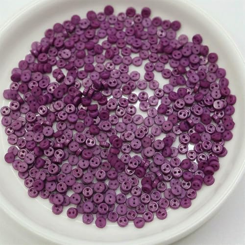 Mini-Knöpfe für Puppen und Plüschspielzeug-Kleidung, und Designs, 3,0 mm, 4,0 mm, 5 mm, 6 mm, 100 Stück – 3,0 mm, Lila Mini-Knöpfe für Puppen und Plüschspielzeug-Kleidung, und Designs, 3,0 mm, 4,0 mm, 5 mm, 6 mm, 100 Stück – 3,0 mm, Lila von QOVBD