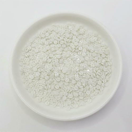 Mini-Knöpfe für Puppen und Plüschspielzeug-Kleidung, und Designs, 3,0 mm, 4,0 mm, 5 mm, 6 mm, 100 Stück – 3,0 mm, Weiß Mini-Knöpfe für Puppen und Plüschspielzeug-Kleidung, und Designs, 3,0 mm, 4,0 mm, 5 mm, 6 mm, 100 Stück – 3,0 mm, Weiß von QOVBD