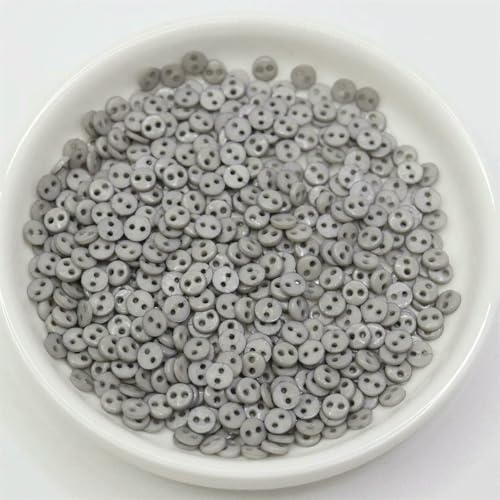 Mini-Knöpfe für Puppen und Plüschspielzeug-Kleidung, und Designs, 3,0 mm, 4,0 mm, 5 mm, 6 mm, 100 Stück – 4,0 mm, grau, rund Mini-Knöpfe für Puppen und Plüschspielzeug-Kleidung, und Designs, 3,0 mm, 4,0 mm, 5 mm, 6 mm, 100 Stück – 4,0 mm, grau, rund von QOVBD