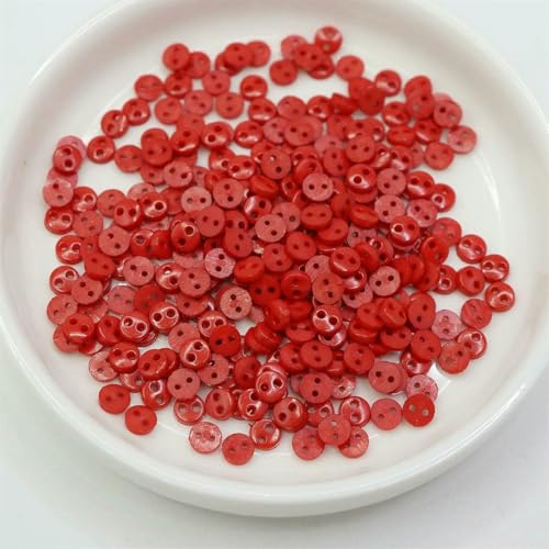 Mini-Knöpfe für Puppen und Plüschspielzeug-Kleidung, und Designs, 3,0 mm, 4,0 mm, 5 mm, 6 mm, 100 Stück – 4,0 mm, rot, rund Mini-Knöpfe für Puppen und Plüschspielzeug-Kleidung, und Designs, 3,0 mm, 4,0 mm, 5 mm, 6 mm, 100 Stück – 4,0 mm, rot, rund von QOVBD