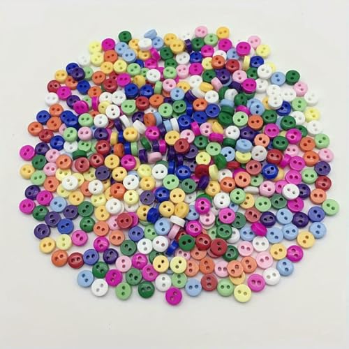 Mini-Knöpfe für Puppen und Plüschspielzeug-Kleidung, und Designs, 3,0 mm, 4,0 mm, 5 mm, 6 mm, 100 Stück – 6 mm gemischt, rund Mini-Knöpfe für Puppen und Plüschspielzeug-Kleidung, und Designs, 3,0 mm, 4,0 mm, 5 mm, 6 mm, 100 Stück – 6 mm gemischt, rund von QOVBD