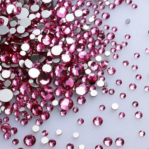 Mix-Größen, Silber, Flatback SS3–SS20, 1440 Stück, Glas-Strasssteine, Kristall, Nicht-Hotfix-Steine für DIY-Nagelkunst, Fuchsia, Mix-Größen, 1440 Stück Mix-Größen, Silber, Flatback SS3–SS20, 1440 Stück, Glas-Strasssteine, Kristall, Nicht-Hotfix-Steine für DIY-Nagelkunst, Fuchsia, Mix-Größen, 1440 Stück von QOVBD