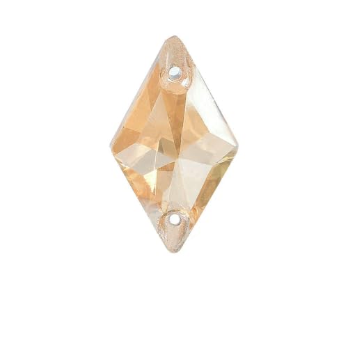 Mix Shapes Glitter Golden Shadow Crystals Non Hot Fix Strasssteine Nähzubehör Strasssteine für Nail Art Nail Charms-11x19mm 28pcs von QOVBD