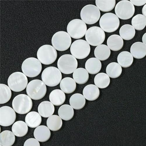 Natürliche Muschelperlen, weiße Perlmuttmuschel, Herz, runde Perlen in Sternform, zur Schmuckherstellung, DIY-Charm-Halskette, Armband, 15-23 Zoll, rund, c Natürliche Muschelperlen, weiße Perlmuttmuschel, Herz, runde Perlen in Sternform, zur Schmuckherstellung, DIY-Charm-Halskette, Armband, 15-23 Zoll, rund, c von QOVBD