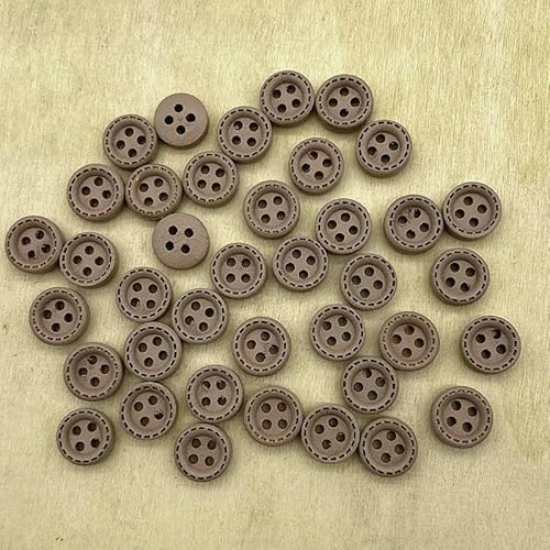 Neue 50 Stück 10 mm 4-Loch Mini-Farbknöpfe Gepunkteter Faden Holzknöpfe Bekleidungszubehör, Hochzeitsdekoration, Nähzubehör-10 Neue 50 Stück 10 mm 4-Loch Mini-Farbknöpfe Gepunkteter Faden Holzknöpfe Bekleidungszubehör, Hochzeitsdekoration, Nähzubehör-10 von QOVBD
