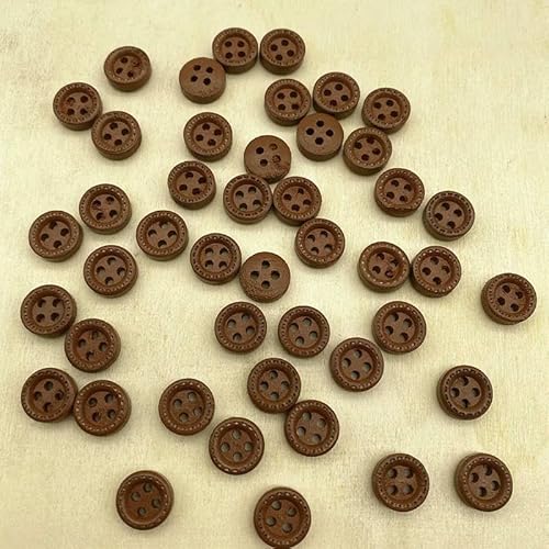 Neue 50 Stück 10 mm 4-Loch Mini-Farbknöpfe Gepunkteter Faden Holzknöpfe Bekleidungszubehör, Hochzeitsdekoration, Nähzubehör-13 Neue 50 Stück 10 mm 4-Loch Mini-Farbknöpfe Gepunkteter Faden Holzknöpfe Bekleidungszubehör, Hochzeitsdekoration, Nähzubehör-13 von QOVBD
