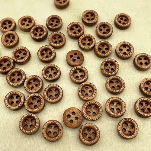 Neue 50 Stück 10 mm 4-Loch Mini-Farbknöpfe Gepunkteter Faden Holzknöpfe Bekleidungszubehör, Hochzeitsdekoration, Nähzubehör-56 Neue 50 Stück 10 mm 4-Loch Mini-Farbknöpfe Gepunkteter Faden Holzknöpfe Bekleidungszubehör, Hochzeitsdekoration, Nähzubehör-56 von QOVBD