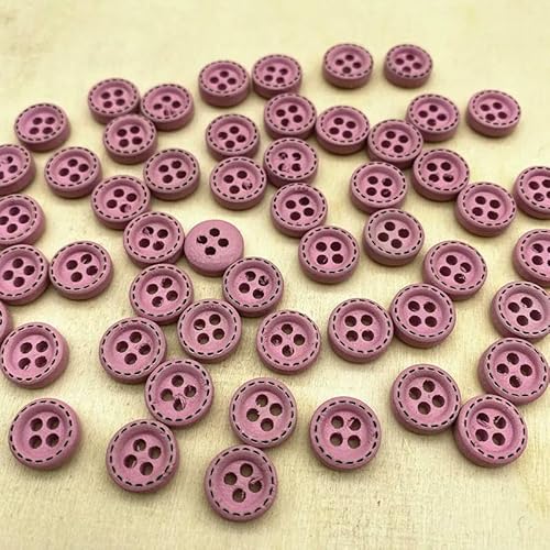 Neue 50 Stück 10 mm 4-Loch Mini-Farbknöpfe Gepunkteter Faden Holzknöpfe Bekleidungszubehör, Hochzeitsdekoration, Nähzubehör-58 Neue 50 Stück 10 mm 4-Loch Mini-Farbknöpfe Gepunkteter Faden Holzknöpfe Bekleidungszubehör, Hochzeitsdekoration, Nähzubehör-58 von QOVBD