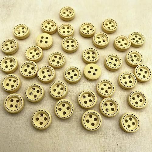 Neue 50 Stück 10 mm 4-Loch Mini-Farbknöpfe Gepunkteter Faden Holzknöpfe Bekleidungszubehör, Hochzeitsdekoration, Nähzubehör-60 Neue 50 Stück 10 mm 4-Loch Mini-Farbknöpfe Gepunkteter Faden Holzknöpfe Bekleidungszubehör, Hochzeitsdekoration, Nähzubehör-60 von QOVBD