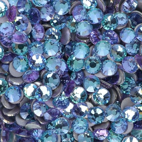 Neue SS6-SS30 Glaskristall-Strasssteine, Glitzer-Strass, flache Rückseite, für DIY-Nagelkunst, Basteldekoration, Blaue Fee, SS6, 1440 Stück Neue SS6-SS30 Glaskristall-Strasssteine, Glitzer-Strass, flache Rückseite, für DIY-Nagelkunst, Basteldekoration, Blaue Fee, SS6, 1440 Stück von QOVBD
