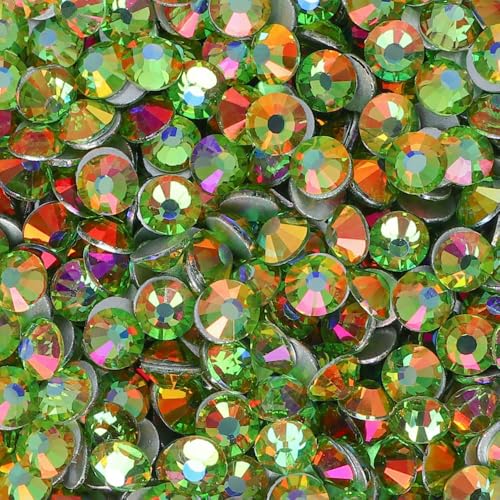 Neue SS6-SS30 Glaskristall-Strasssteine, Glitzer-Strasssteine mit flacher Rückseite für DIY-Nagelkunst, Basteldekoration, Helles Smaragdgrün, SS20, 1440 Stück Neue SS6-SS30 Glaskristall-Strasssteine, Glitzer-Strasssteine mit flacher Rückseite für DIY-Nagelkunst, Basteldekoration, Helles Smaragdgrün, SS20, 1440 Stück von QOVBD