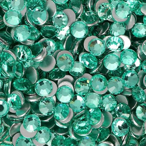 Neue SS6-SS30 Glaskristall-Strasssteine, Glitzer-Strasssteine mit flacher Rückseite für DIY-Nagelkunst, Basteldekoration, Mintgrün, SS16, 1440 Stück Neue SS6-SS30 Glaskristall-Strasssteine, Glitzer-Strasssteine mit flacher Rückseite für DIY-Nagelkunst, Basteldekoration, Mintgrün, SS16, 1440 Stück von QOVBD
