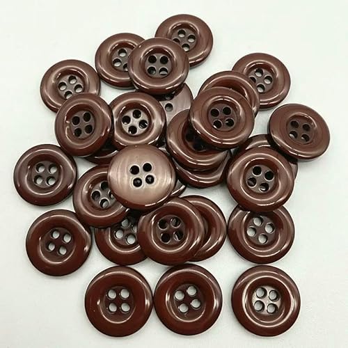 Neuer 18 mm farbiger runder Harzknopf Mantelanzug Pulloverknopf DIY farbiges Kleidungszubehör-28-18 mm (15 Stück) von QOVBD