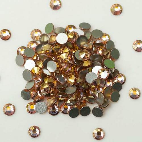 Nicht Hotfix-bunte AB-Kristalle, flache Rückseite, Strass-Kristalle, zum Aufkleben auf Glas-Strasssteine für Nagelkunst-Dekoration, Helles Pfirsich AB, SS16, 1440 Stück Nicht Hotfix-bunte AB-Kristalle, flache Rückseite, Strass-Kristalle, zum Aufkleben auf Glas-Strasssteine für Nagelkunst-Dekoration, Helles Pfirsich AB, SS16, 1440 Stück von QOVBD