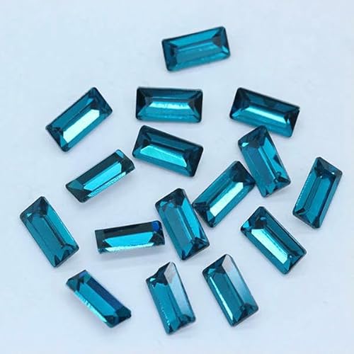 Rechteckige, spitze Glassteine mit folierter Rückseite, facettierte Kristall-Strasssteine, alle Größen und Farben, Nail Art Dekoration, DIY Schmuckherstellung, Perlen von QOVBD