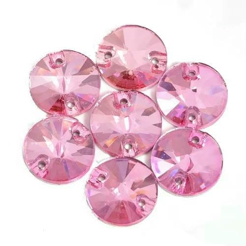Runde Glas-Strasssteine, viele Farben, rund, zum Aufnähen, flache Rückseite, Glassteine, zum Nähen, Strass für Hochzeitskleid, B2586, Hellrosa, 8 mm, 84 Stück Runde Glas-Strasssteine, viele Farben, rund, zum Aufnähen, flache Rückseite, Glassteine, zum Nähen, Strass für Hochzeitskleid, B2586, Hellrosa, 8 mm, 84 Stück von QOVBD