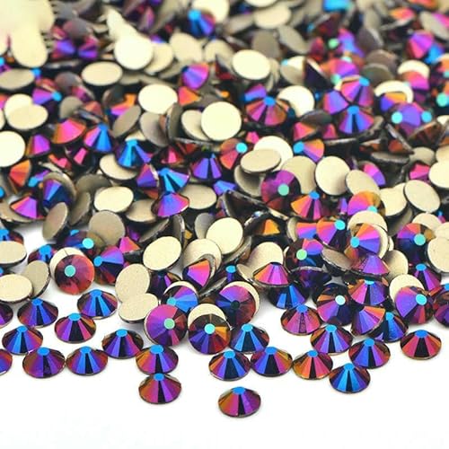 SS16 SS20 SS30 Großes Paket Glas-Strasssteine, flache Rückseite, Diamanten, nicht Hotfix, runde Strasssteine für Nagelkunst, 47 Bunt Lila AB, SS20, 100 g, 14400 Stück SS16 SS20 SS30 Großes Paket Glas-Strasssteine, flache Rückseite, Diamanten, nicht Hotfix, runde Strasssteine für Nagelkunst, 47 Bunt Lila AB, SS20, 100 g, 14400 Stück von QOVBD