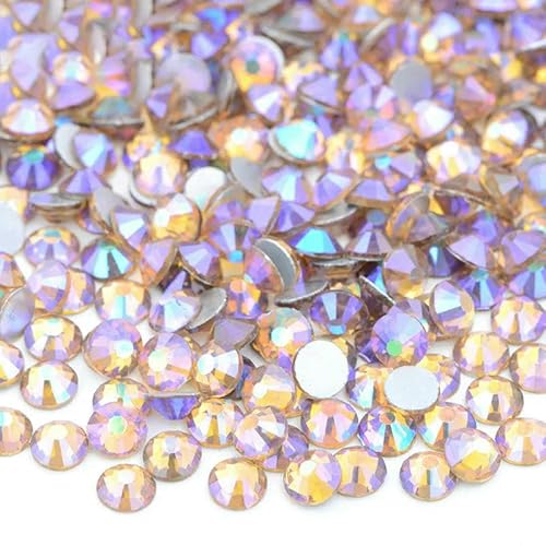 SS16 SS20 SS30 Großes Paket Glas-Strasssteine, flache Rückseite, Diamanten, nicht Hotfix, runde Strasssteine für Nagelkunst, 52 Lt.Topaz AB-ss12, 100 g, 14400 Stück SS16 SS20 SS30 Großes Paket Glas-Strasssteine, flache Rückseite, Diamanten, nicht Hotfix, runde Strasssteine für Nagelkunst, 52 Lt.Topaz AB-ss12, 100 g, 14400 Stück von QOVBD