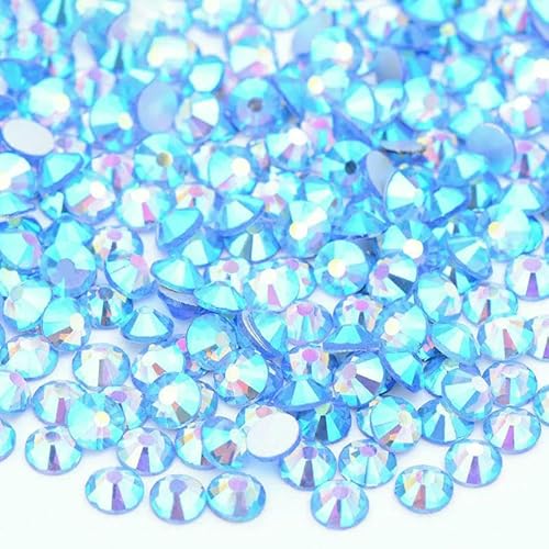 SS16 SS20 SS30 Großes Paket Glas-Strasssteine, flache Rückseite, Diamanten, nicht Hotfix, runde Strasssteine für Nagelkunst, 53 Lt.Sapphire AB, SS12, 100 g, 14400 Stü SS16 SS20 SS30 Großes Paket Glas-Strasssteine, flache Rückseite, Diamanten, nicht Hotfix, runde Strasssteine für Nagelkunst, 53 Lt.Sapphire AB, SS12, 100 g, 14400 Stü von QOVBD