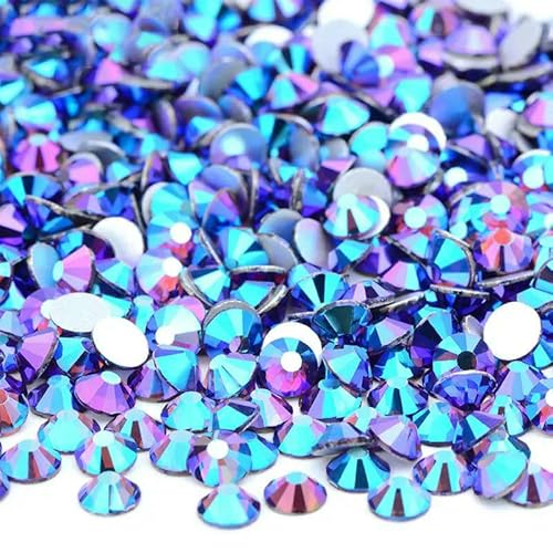 SS16 SS20 SS30 Großes Paket Glas-Strasssteine, flache Rückseite, Diamanten, nicht Hotfix, runde Strasssteine für Nagelkunst, 61 Amethyst AB, SS20, 100 g, 14400 Stück SS16 SS20 SS30 Großes Paket Glas-Strasssteine, flache Rückseite, Diamanten, nicht Hotfix, runde Strasssteine für Nagelkunst, 61 Amethyst AB, SS20, 100 g, 14400 Stück von QOVBD