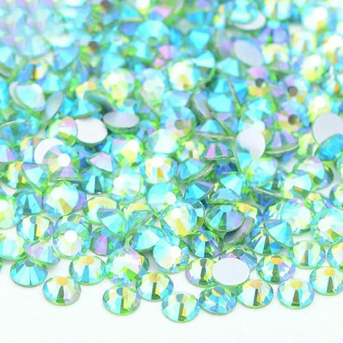 SS16 SS20 SS30 Großes Paket Glas-Strasssteine, flache Rückseite, Diamanten, nicht Hotfix, runde Strasssteine für Nagelkunst, 62 Lt. Emerald AB, SS20, 100 g, 14400 Stü SS16 SS20 SS30 Großes Paket Glas-Strasssteine, flache Rückseite, Diamanten, nicht Hotfix, runde Strasssteine für Nagelkunst, 62 Lt. Emerald AB, SS20, 100 g, 14400 Stü von QOVBD