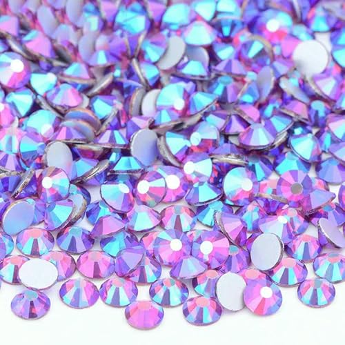 SS16 SS20 SS30 Großes Paket Glas-Strasssteine, flache Rückseite, Diamanten, nicht Hotfix, runde Strasssteine für Nagelkunst, 73 Fuchsia AB, SS20, 100 g, 14400 Stück SS16 SS20 SS30 Großes Paket Glas-Strasssteine, flache Rückseite, Diamanten, nicht Hotfix, runde Strasssteine für Nagelkunst, 73 Fuchsia AB, SS20, 100 g, 14400 Stück von QOVBD