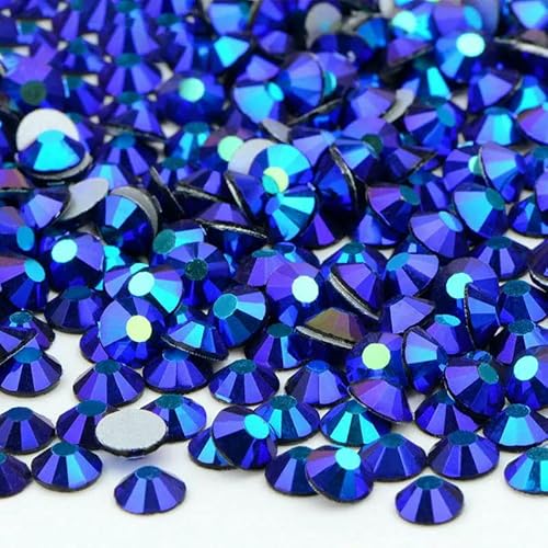 SS16 SS20 SS30 Großes Paket Glas-Strasssteine, flache Rückseite, Diamanten, nicht Hotfix, runde Strasssteine für Nagelkunst, 75 Schwarz AB, SS30, 20 g, 2880 Stück SS16 SS20 SS30 Großes Paket Glas-Strasssteine, flache Rückseite, Diamanten, nicht Hotfix, runde Strasssteine für Nagelkunst, 75 Schwarz AB, SS30, 20 g, 2880 Stück von QOVBD
