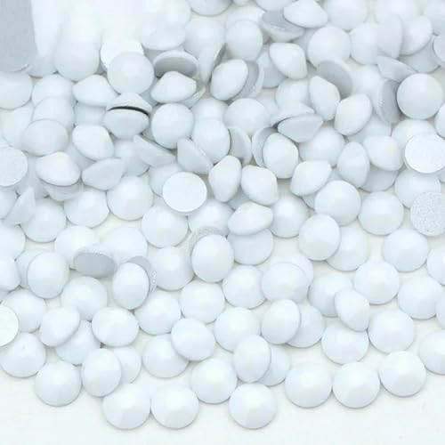 SS16 SS20 SS30 Großes Paket Glas-Strasssteine, flache Rückseite, Diamanten, nicht Hotfix, runde Strasssteine für Nagelkunst, 77 Keramikweiß, SS30, 20 g, 2880 Stück SS16 SS20 SS30 Großes Paket Glas-Strasssteine, flache Rückseite, Diamanten, nicht Hotfix, runde Strasssteine für Nagelkunst, 77 Keramikweiß, SS30, 20 g, 2880 Stück von QOVBD
